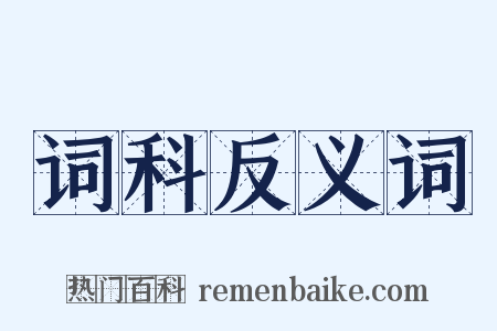词科反义词是什么意思的图片